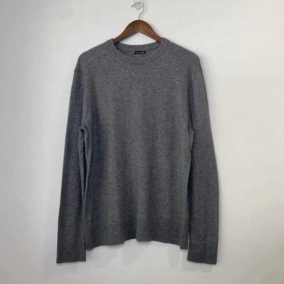 Smartwool Crewneck Sweater Mens Large Sparwood Gray Merino Wool Silk Blend Soft - Picture 1 of 10